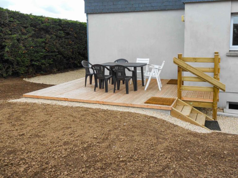 Terrasse sur mesure bois traité classe 4